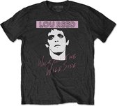 Lou Reed Heren Tshirt -XL- Walk On The Wild Side Zwart
