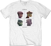 Gorillaz - Demon Days Heren T-shirt - 2XL - Wit