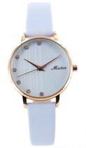 Longbo - Meibin - Dames Horloge - Licht Blauw/Rosé/Licht Blauw - Ø 32mm (Productvideo)