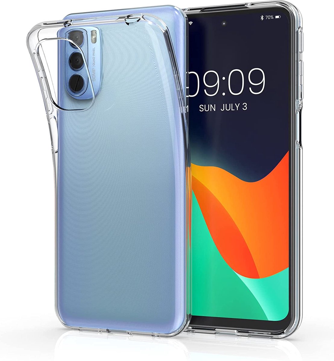 HB Hoesje Geschikt voor Motorola Moto G51 Transparant - Siliconen Back Cover