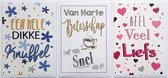 Van harte Beterschap + Veel liefs + Knuffel – 3 Wenskaarten - 12 x 17 cm – BET-302