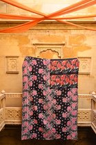 Vintage kantha quilt - quilt deken - katoenen sprei - deken voor op de bank - bedsprei - tafellaken - picknickkleed - plaid - sari uit India