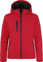 Clique Padded hoody softshell ladies rood s