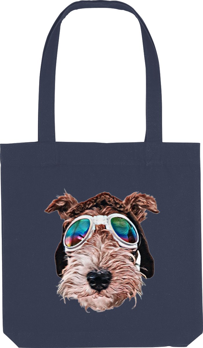 OddityPieces - The ODD Bags - Tas - Blauw - Aviator - Fox Terrier