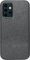 ADEL Siliconen Back Cover Softcase Hoesje Geschikt voor Samsung Galaxy A32 (5G) - Stoffen Textiel Grijs