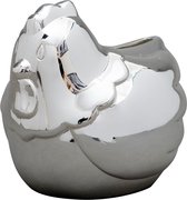 Daniel Crégut kinderspaarpot in de vorm van een kuikentje - verzilverd metaal - 8.5 x 9 cm