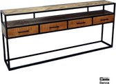 Consoletafel industrieel | jax | Mangohout | Mango | naturel | 180 x 30 x 78(h) cm