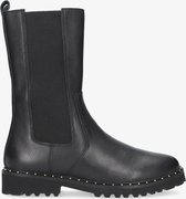 Tango | Bee 516-a black leather high chelsea boot - black sole/studs | Maat: 36