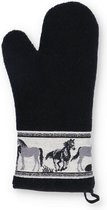 Bunzlau Castle Ovenwant Horse - 20x37 cm - Set van 2 - Zwart