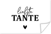 Poster Spreuken - Quotes - 'Liefste tante' - 60x40 cm