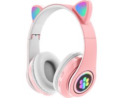 Mogi Products-Kinder Koptelefoon-Draadloze Hoofdtelefoon-Kids Headset-Over Ear-Bluetooth-Microfoon-Katten Oorjtes-Led Verlichting