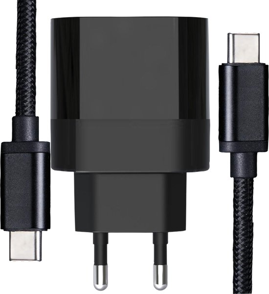 Adaptateur/chargeur universel USB-C avec câble USB-C solide - 1 mètre -  Chargeur... | bol