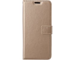 Samsung Galaxy A3 2017 Telefoonhoesje - Bookcase - Ruimte voor 3 pasjes - Kunstleer - SAFRANT1 - Goud