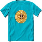 Ethereum Coin - Crypto T-Shirt Kleding Cadeau | Dames / Heren / Unisex | Bitcoin / Ethereum shirt | Grappig Verjaardag kado | BTC Tshirt Met Print | - Blauw - S