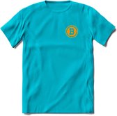 Bit-Coin - Crypto T-Shirt Kleding Cadeau | Dames - Heren - Unisex | Bitcoin / Ethereum shirt | Grappig Beleggen Verjaardag kado | Cryptocurrency Tshirt Met Print | - Blauw - L