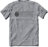 Blockchain - Crypto T-Shirt Kleding Cadeau | Dames / Heren / Unisex | Bitcoin / Ethereum shirt | Grappig Verjaardag kado | BTC Tshirt Met Print | - Donker Grijs - Gemaleerd - 3XL