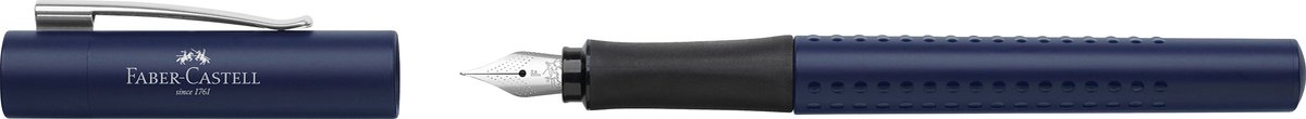 Faber-Castell vulpen - Grip 2011 - F - klassiek blauw - FC-140806