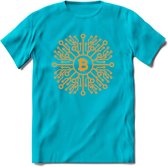 Bitcoin Chip - Crypto T-Shirt Kleding Cadeau | Dames / Heren / Unisex | Bitcoin / Ethereum shirt | Grappig Verjaardag kado | BTC Tshirt Met Print | - Blauw - XL