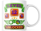 Verjaardag Mok level 12 unlocked | Verjaardag cadeau | Grappige Cadeaus | Koffiemok | Koffiebeker | Theemok | Theebeker