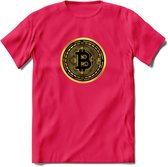 Bit-Coin - Crypto T-Shirt Kleding Cadeau | Dames / Heren / Unisex | Bitcoin / Ethereum shirt | Grappig Verjaardag kado | Tshirt Met Print  Prijs - Roze - M