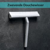 Douchewisser Wit met Magneetstrip - Badkamer Accessoires - Raamwisser - Trekker Douche - Silicone - 21cm x 20cm