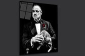 Godfather met kat 100x65 plexiglas top kwaliteit van 5mm plexiglas met luxe ophangsysteem