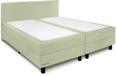 Beddenleeuw Boxspring Bed Mila - 90x220 - Incl. Hoofdbord + Matras - Groen