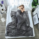 katoenen hoes zware deken verminderen angst quilt-120x200cm -6.8kg-donkergrijs geen dekking