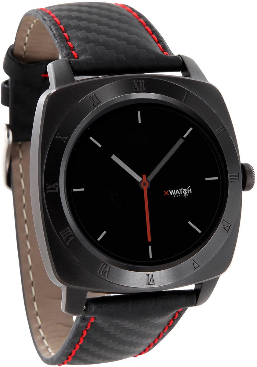 X-Watch Smartwatch Nara XW Pro Black Chrome - carbon red black