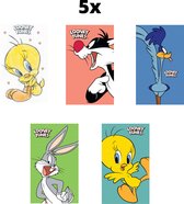 Looney Tunes Handdoeken - handdoeken 30*50cm - Set van 5