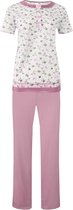 Dames pyjama Fine woman gebloemd roze XL