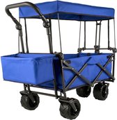 Sportic Bolderkar - Bolderkar Opvouwbaar - Boodschappentrolley - Boodschappentrolley met wielen - Fietskar - Fietskrat - Blauw