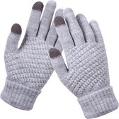 Touchscreen Handschoenen - Handschoenen Winter Wol - Voor Dames / Heren - Grijs - Sinterklaas Cadeau - Kerst Cadeautje - Black Friday 2022 Deals