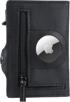 Cestgoods Luxe leder Portemonnee - Pasjeshouder geschikt voor Apple Airtag - 7 Pasjes- RFID - Zwart