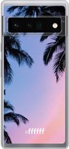 6F hoesje - geschikt voor Google Pixel 6 Pro -  Transparant TPU Case - Sunset Palms #ffffff