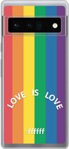 6F hoesje - geschikt voor Google Pixel 6 Pro -  Transparant TPU Case - #LGBT - Love Is Love #ffffff