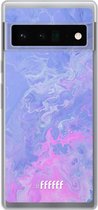 6F hoesje - geschikt voor Google Pixel 6 Pro -  Transparant TPU Case - Purple and Pink Water #ffffff