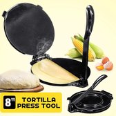 20cm - Aluminium - Tortilla Maker Press - Opvouwbaar - Tortilla Bakken - Press Maker - DIY- Pie Tools