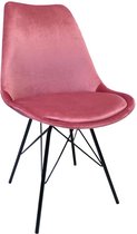 Set van 4 Eetkamerstoel Kuipstoel Folelli Velours Poederroze