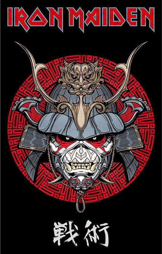 Iron Maiden Textiel Poster Flag Senjutsu Samurai Eddie Multicolours