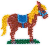 Hama midi strijkkralen vormpje PAARD / HOBBELPAARD (pony in het gras), figuur / grondplaat voor normale strijkparels (strijkkralenbordje / legbordje dier, cadeau idee voor Kerstmis