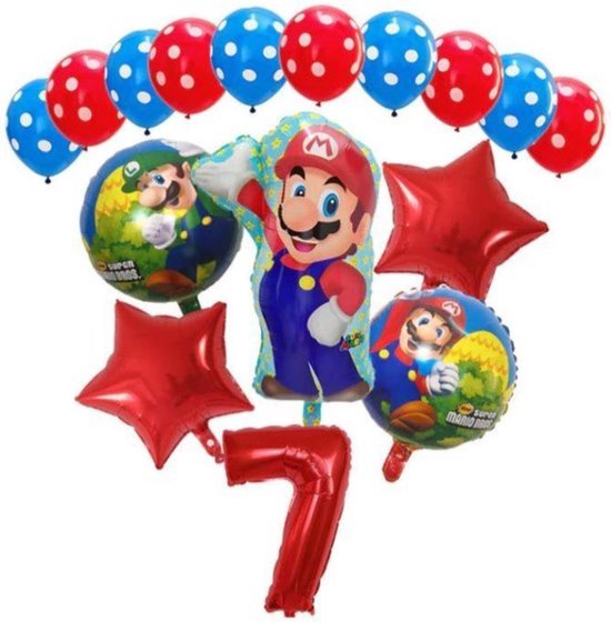 Super Mario - ballon set - thema - ballonnen - 7 jaar