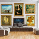 Fotobehangkoning - Behang - Vliesbehang - Fotobehang Schilderijen aan de Muur - Wall of treasures - Kunst - 250 x 175 cm