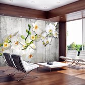 Fotobehangkoning - Behang - Vliesbehang - Fotobehang - With saffron accent - Bloemen - 150 x 105 cm