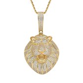 Yellow Gold Necklace Lion Head