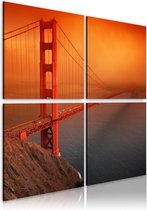 Schilderij - San Francisco - Golden Gate Bridge.