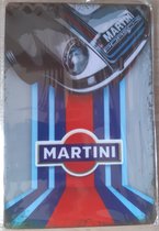 Martini Porsche wandbord - Mancave- Cafe- Bar- Restaurant - Kroeg- Woondecoratie- Vintage - 20cmx30cm