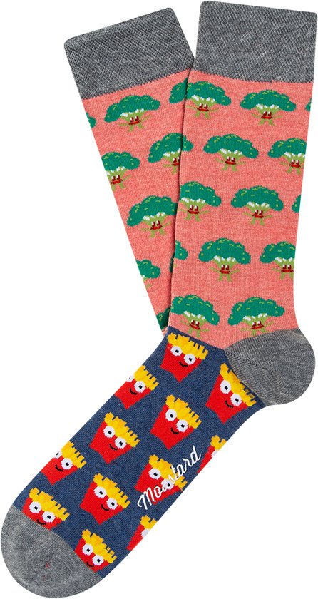 Chaussettes 36-40 avec motif Brocoli - Frites | bol