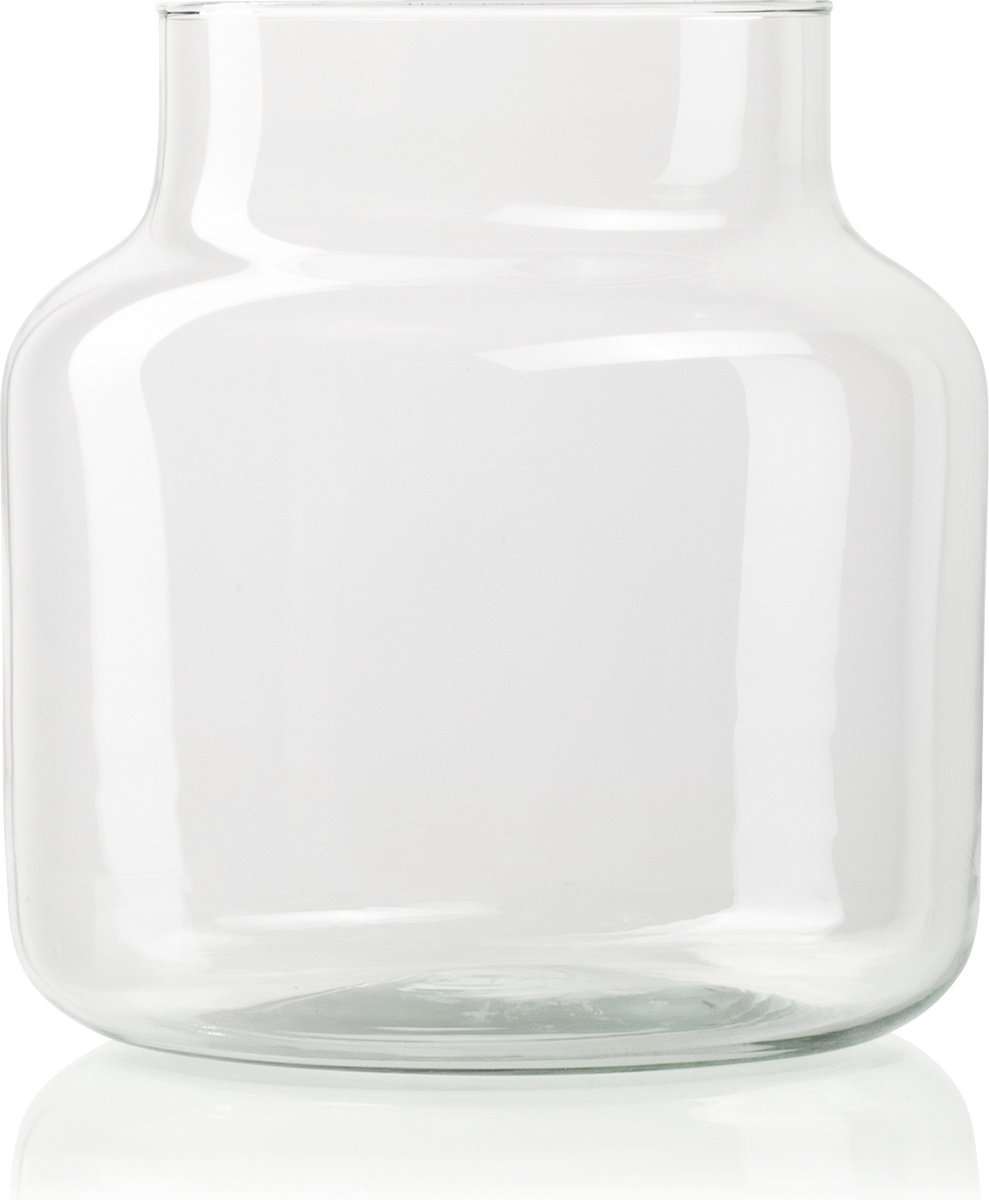 Jodeco Glass Eco vaas 'gigi' h20 d19 cm Bruin