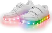 Disco sneakers - kinderschoenen die oplichten - led - pu - schoenen met lichtjes - lichtgevend regenboog- usb - oplaadbaar - maat 26